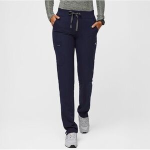 FIGS Yola High Waisted 2.0 Skinny Scrub Pants, Navy, Size M Medium